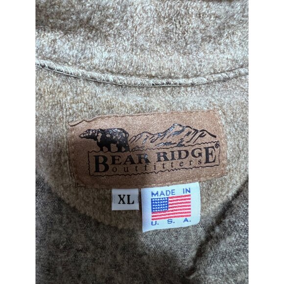 Bear Ridge Outfitters Pinecone Patterned Wool Blend Vest women size XL Made In U - Picture 6 of 7